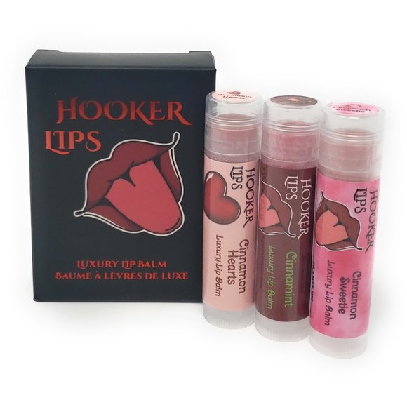 Hooker Lips Luxury Lip Balm Cinnamon Rush Variety 3 Pack - Picture 1 of 3